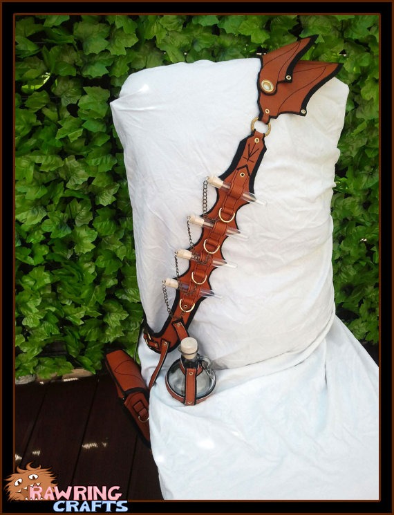 The Alchemist's Bandolier by RawringCrafts steampunk buy now online