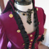 Pirate Frock Coat Jacket in Burgundy Decorator Cotton Twill with Satin Lining. by Showbelles steampunk buy now online