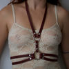 Manipura Harness, Oxblood Leather Harness by WildWolfLeatherwork steampunk buy now online
