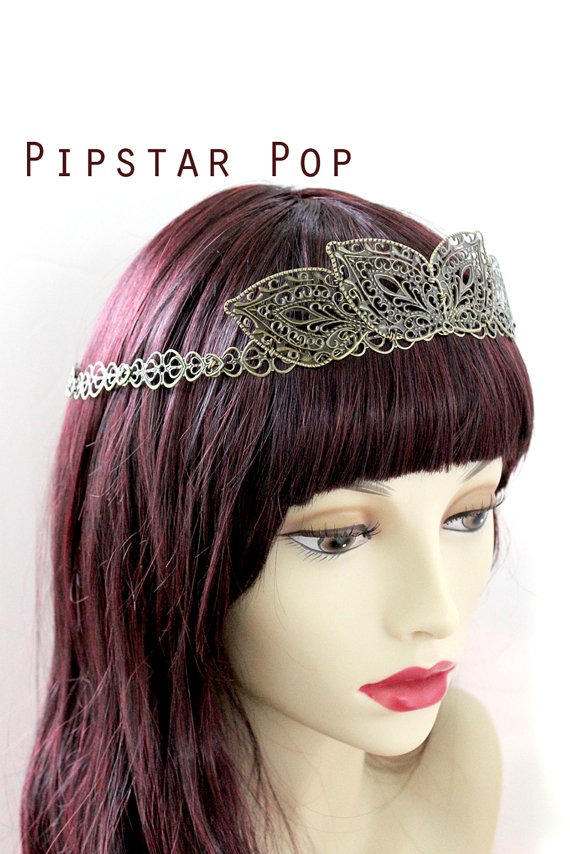 Bronze Woodland Elven Princess leaf Filigree metal circlet Crown (CR12) Renaissance Larp,elven wedding,medieval princess,pixie hallow,fae by PipStarPop steampunk buy now online
