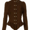 Steampunk Dark Brown Button Blouse - Ready to Ship by RetroscopeFashions steampunk buy now online