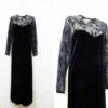 Vtg 90s Black Velvet + Sheer Lace Gothic Elegant Evening Dress sz 12 by SirenCallVintage steampunk buy now online