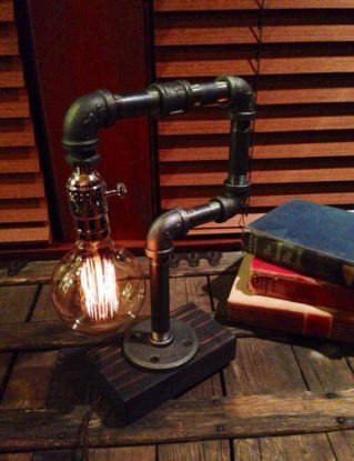 Unique Light - Table lamp - Steampunk Light - Industrial Lighting - Vintage Lamp - Edison Lamp - Rustic Lighting - Reading Desk lamp by UrbanEdison steampunk buy now online