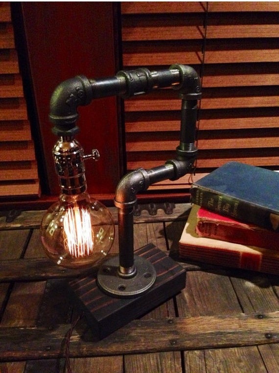 Unique Light - Table lamp - Steampunk Light - Industrial Lighting - Vintage Lamp - Edison Lamp - Rustic Lighting - Reading Desk lamp by UrbanEdison steampunk buy now online