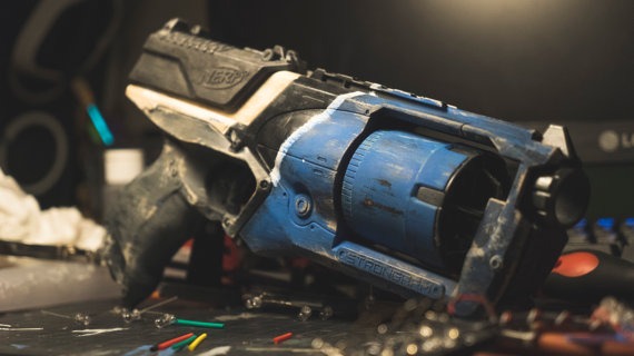 Custom Painted Nerf Gun Strongarm - Starwars - Steampunk - Weathered by SlothCustoms steampunk buy now online