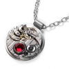 Steampunk Jewelry Necklace ROCKFORD Guilloche Pocket Watch Pendant RED SWAROVSKi Crystals Womens Valentines Gift Her - Jewelry by edmdesigns by edmdesigns steampunk buy now online