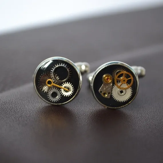cufflinks for men Cufflinks glass jewelry minimalistic man gift cufflinks steampunk cufflinks unisex Original gift by Ukrashulki steampunk buy now online