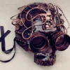 Metalic Black Silver Copper glasses Goggle Copper full face masquerade mask with Goggle Steampunk Terminator Warrior Military Party Mask by Crafty4Party steampunk buy now online
