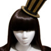 Gold and Black Striped Velveteen Circus Steampunk Ringmaster Top Hat - Made to Order by SheenasBellaBows steampunk buy now online