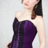 Purple Velvet Corset -Braid Trim detail - FAULTY SALE! by TheDarkAngelSALE steampunk buy now online