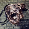 Mens Masquerade Ball Mask Steampunk Gear themed Metallic Bronze Copper Phantom Mask by WMUlike steampunk buy now online