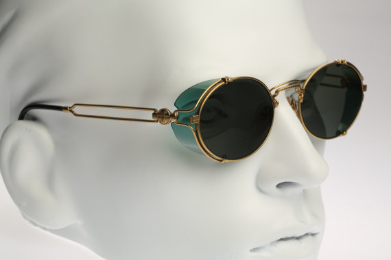 Jean Paul Gaultier 58-6105 / 90s / Vintage sunglasses / NOS / Unique steampunk eyewear by CarettaVintage steampunk buy now online