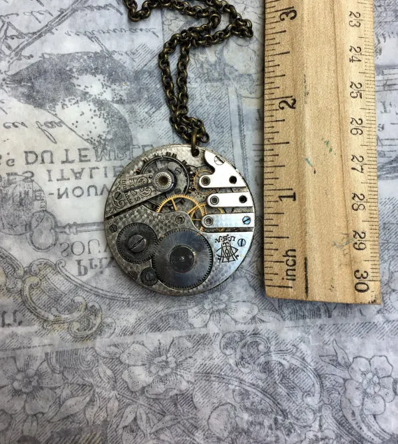 Steampunk Antique Watch Necklace, Steampunk Cosplay, Men's Necklace, Women's Gift, Steampunk Wedding Jewelry Unique Necklace by RetroHippieUnlimited steampunk buy now online