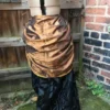 Brown shot taffeta bustle skirt with leaf embroidery (waist 32") by wytephantom steampunk buy now online Brown shot taffeta bustle skirt with leaf embroidery (waist 32") by wytephantom steampunk buy now online
