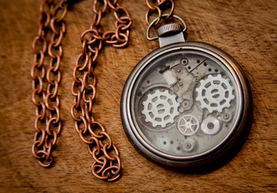 Steampunk Pocket Watch, jewelry, gears, unisex, vintage