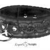 Victoria Black Leather Jet Beaded Embroidered Bondage Choker - Fetish Slave Collar - Submissive Choker - Kitten Pet Play Collar Mature Gift by LiquidNymph steampunk buy now online
