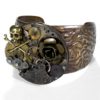 Steampunk Jewelry Cuff Industrial GRUNGED Pocket Watch Cuff SKULL Brass GEARS Rose Steam Punk Men Valentine Gift - Jewelry by edmdesigns by edmdesigns steampunk buy now online