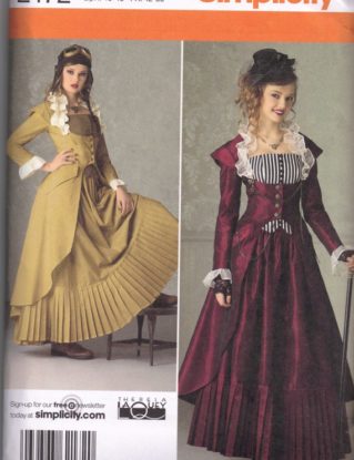 Victorian Steampunk Corset, Skirt, Coat Simplicity 2172 Sewing Pattern Plus Size 14 16 18 20 22 Bust 36 38 40 42 44 by PeoplePackages steampunk buy now online