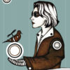 Steampunk Illustration, Drawing of Girl in Steampunk Glasses, Steampunk Bird, Cool Steampunk Chic by BrileeArtworks steampunk buy now online