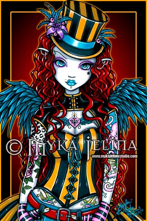 Layla Special Edition Steampunk Circus Angel Fairy 4X6 PRINT by MykaJelina steampunk buy now online