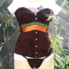 New Brown Brocade Steampunk Overbust Women Corset Bustier Lace-up Back Waist by Alicelingeriestore steampunk buy now online