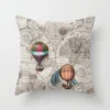 Hot Air Balloon Pillow - Throw Pillow maps , steampunk decor, Vintage Maps, unique, brown by Mapology steampunk buy now online Hot Air Balloon Pillow - Throw Pillow maps , steampunk decor, Vintage Maps, unique, brown by Mapology steampunk buy now online