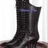Victorian Boots in Black Leather Victorian Style Heeled Black Boots Ankle boots Order your Customized boots by VictorianBoots steampunk buy now online