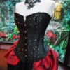 steampunk burlesque halloween sequin diamante boned corset with brocade satin bustle skirt halloween day of the dead ajustable size by cindysboho steampunk buy now online
