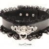 BDSM Elegant Lace Collar Cupids Intended Fetish Leather Bondage Choker Snaps / Locking Day BDSM Kitten Play DDLG Collar Valentine's day Gift by LiquidNymph steampunk buy now online