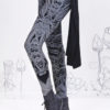 Printed Black Yoga Leggings by Carouselink steampunk buy now online