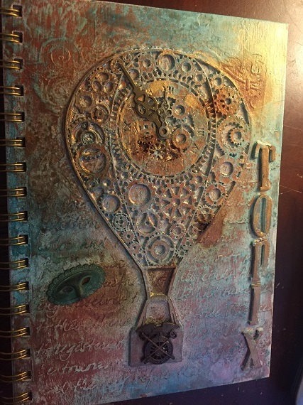 Journal Mixed Media Steampunk Fantasy Victorian Balloon Die Cut by TinkersDaughter2015 steampunk buy now online