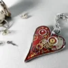 Deep red steampunk heart pendant, gears and cogs necklace, romantic steampunk jewelry, red heart necklace, gift for girlfriend by ByEmilyRay steampunk buy now online Deep red steampunk heart pendant, gears and cogs necklace, romantic steampunk jewelry, red heart necklace, gift for girlfriend by ByEmilyRay steampunk buy now online