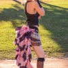 Steampunk Pink and Grey Ruffle Bustle, Steampunk Tattered Ruffle Belt Bustle,Sexy Costume,Burning Man Style,Cosplay Costume,Victorian Bustle by gypsecouture steampunk buy now online