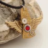 Steampunk angel pendant- vintage watch parts pendant with Swarovski crystals and wing charms- Steampunk jewelry by XercesArt steampunk buy now online