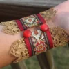 Golden Tapestry Romantic Cuff by farfrumplainjane steampunk buy now online Golden Tapestry Romantic Cuff by farfrumplainjane steampunk buy now online