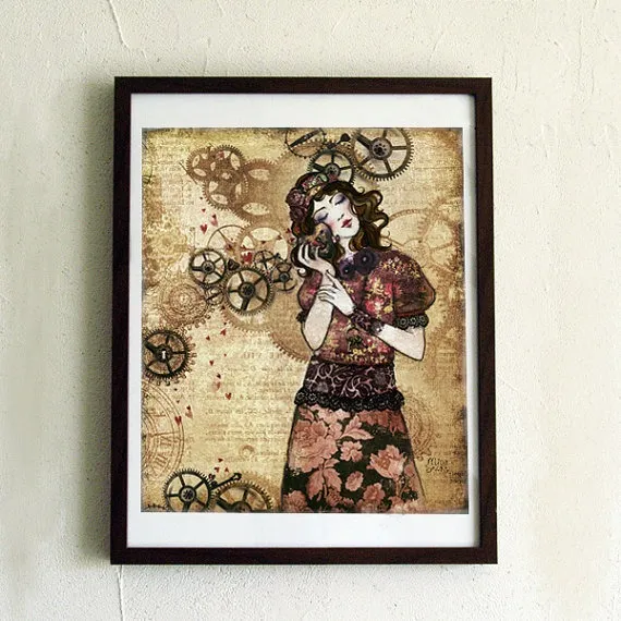 Limited Edition Print - Mechanic of my Heart 5/10 by MinaSmoke steampunk buy now online