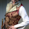 Cream and Beige Floral Silk Ascot by dashandbag steampunk buy now online