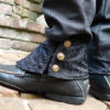 Black Peacock Silk Brocade Spats by dashandbag steampunk buy now online