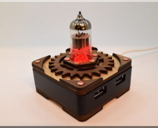 RED Triode Radio vacuum tube Hi-Speed 4 ports USB 3.0 HUB Splitter. Steampunk/Industrial !!! Free shipping !!! by SlavaTech steampunk buy now online