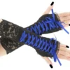 Blue black fingerless mittens, lace arm warmers in gothic, burlesque lolita vampire women evening gloves, gothic wedding steampunk 55C by FashionForWomen steampunk buy now online Blue black fingerless mittens, lace arm warmers in gothic, burlesque lolita vampire women evening gloves, gothic wedding steampunk 55C by FashionForWomen steampunk buy now online