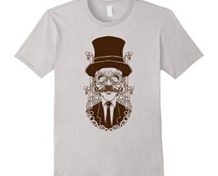 Men's Steampunk T-Shirt XL Silver steampunk buy now online