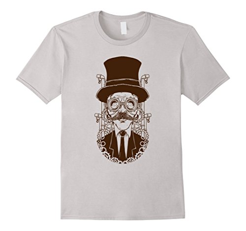 Men's Steampunk T-Shirt XL Silver steampunk buy now online