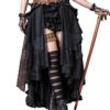 Steampunk Dress Gothic Clothing Pirate Costume Retro Victorian Punk Cincher Lace Up Long Ruffle Pencil Skirt Mother Of The Bride Dresses Steampunk Accessories steampunk buy now online