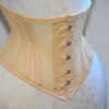 Real steel boned underbust underwear corset from transparent mesh and cotton. Real waist training corset for tight lacing. by Corsettery steampunk buy now online