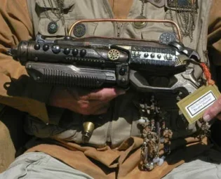 Cosplay Accessory - Bounty Hunter - steampunk, gothic, science fiction, fantasy, weapon, gun, art by BeaslePunk steampunk buy now online