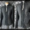 Goth Black Frilled High Neck VICTORIAN GOVERNESS Deep Cuff Blouse 8 10 Steampunk by AusterexxDevotion steampunk buy now online