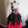 DDNJ 4pc Choose Fabrics Reversible Corset Style Bodice Chemise Petal Skirt FL Skirt Plus Custom Made ANY Size Anime Costume Medieval Pirate by DungeonDudsNJewels steampunk buy now online