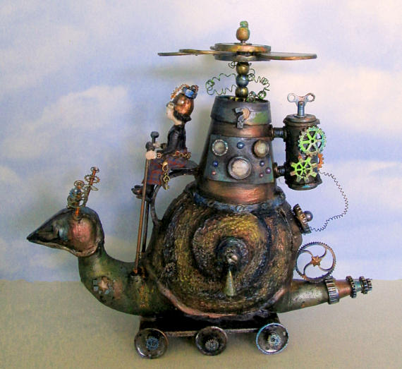 SE513E – Slow Rider, Cloth and Paper Clay Steampunk PDF Art Doll Pattern and Project by ClothDollPatterns steampunk buy now online