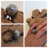 15mm Birds nest, half globe antique bronze, sizeable ring by PureStephanie steampunk buy now online
