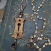 Long Crystal Chain Vintage Keyhole Necklace, Assemblage Antique Hardware Bronze, Long Pendant Necklace, Smoky Quartz Brown Stone Pendant by ViaLove steampunk buy now online Long Crystal Chain Vintage Keyhole Necklace, Assemblage Antique Hardware Bronze, Long Pendant Necklace, Smoky Quartz Brown Stone Pendant by ViaLove steampunk buy now online